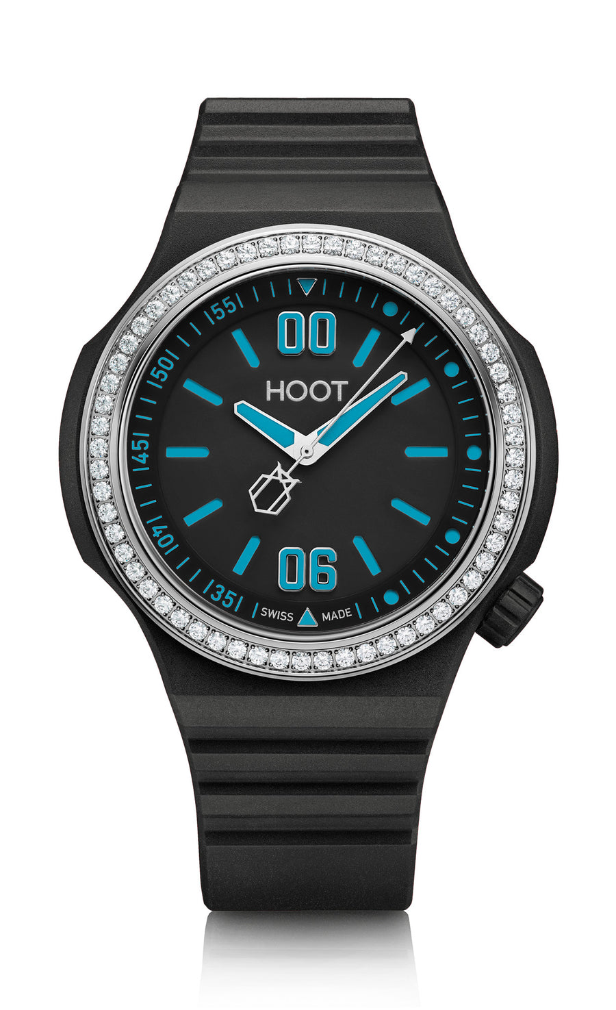 NIGHT OWL | Black Blue Swarovski